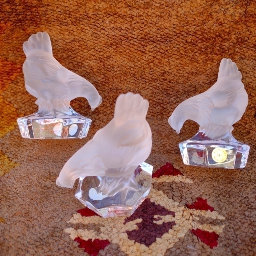 Nachtmann Germany Vintage Crystal Hen's   Nwt